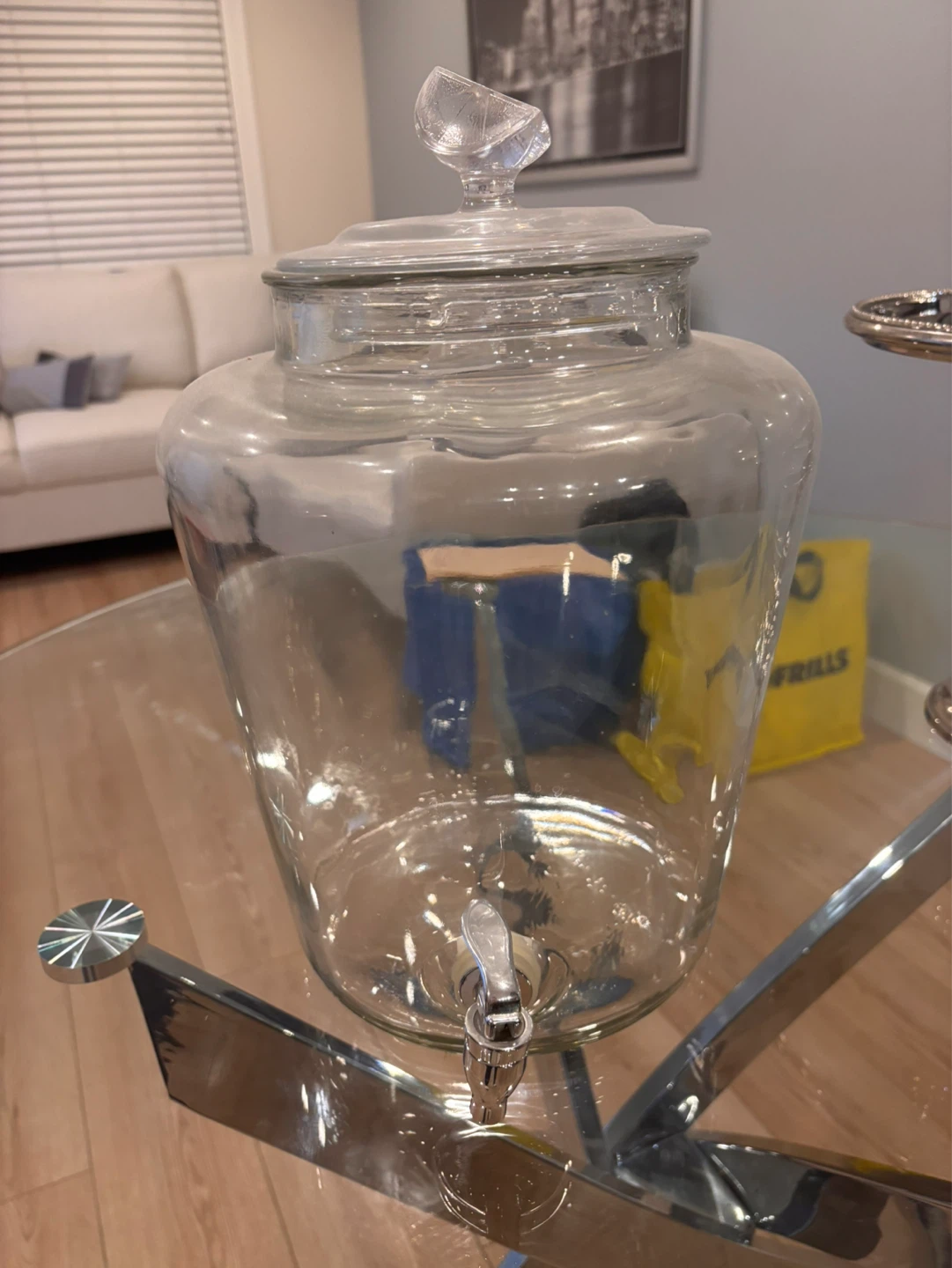 Glass Beverage Dispenser with Spigot