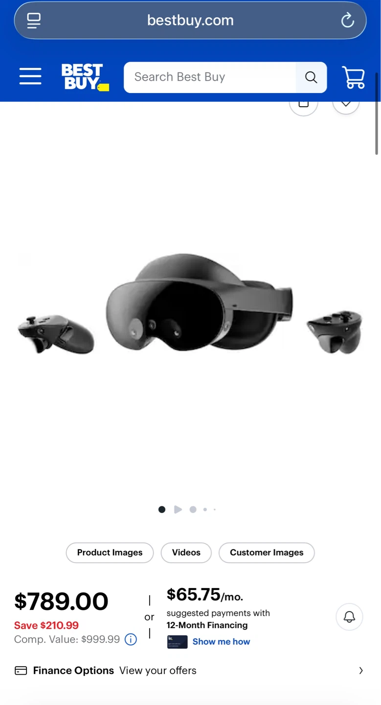Meta Quest Pro VR Headset with Controllers - photo 2