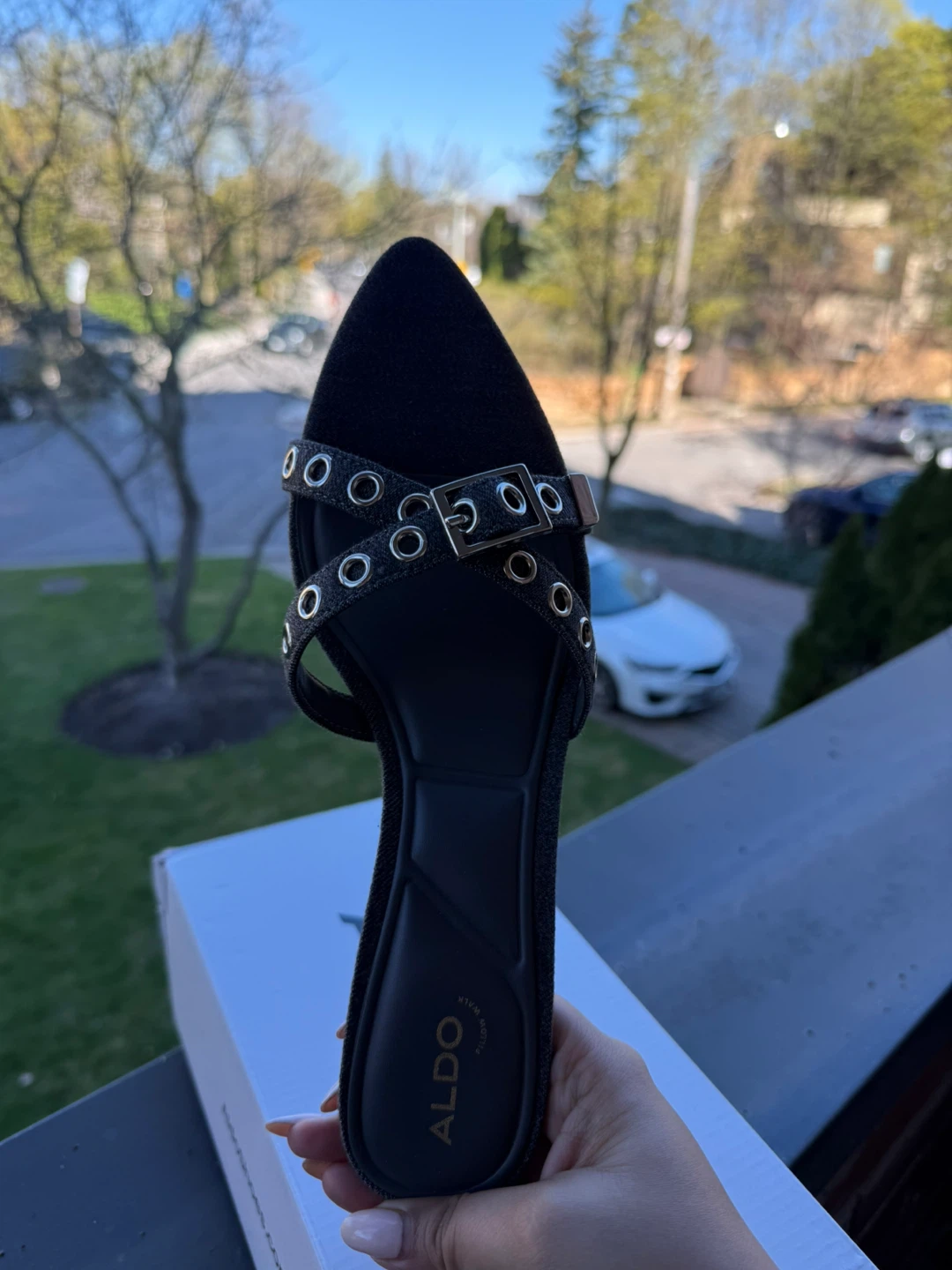 ALDO Grey Denim Heeled Mules - photo 2