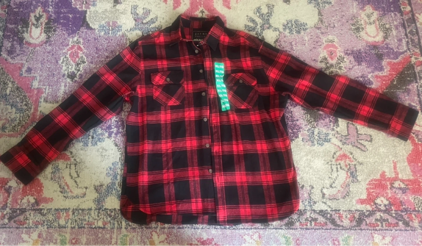 Jachs New York Plaid Flannel Shirt XL/TG