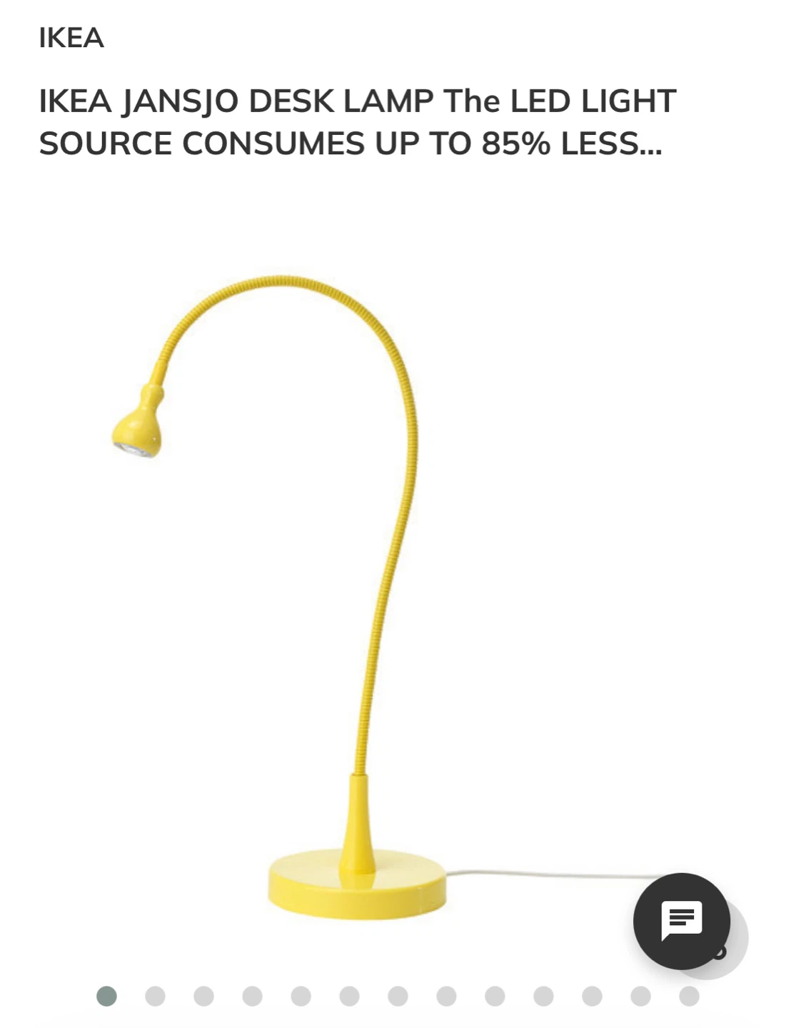 IKEA Jansjo LED Desk Lamp - Yellow