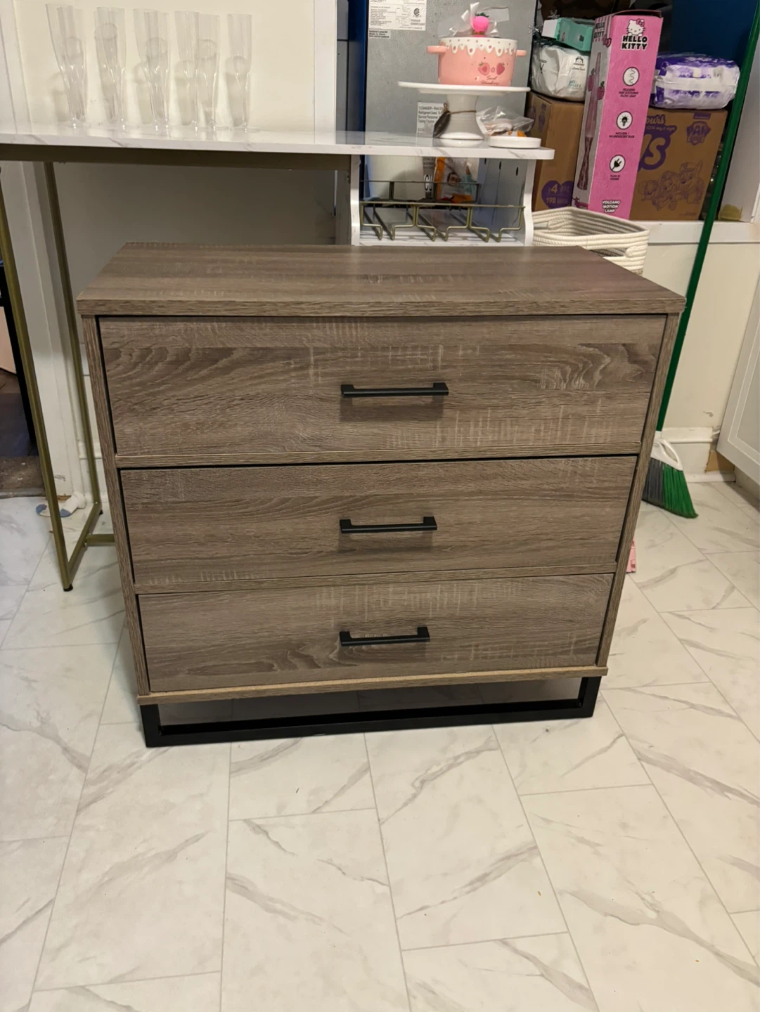 3-Drawer Dresser - Wood Grain Finish