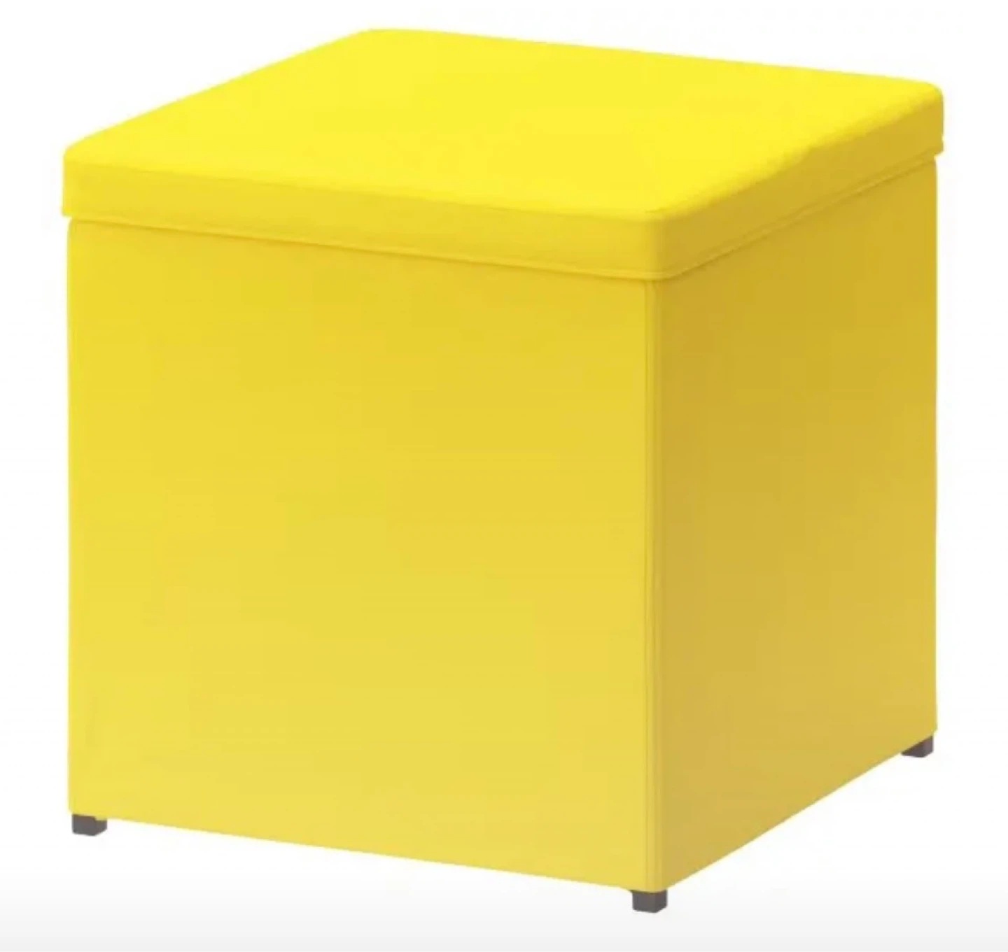 Yellow Storage Ottoman Cube