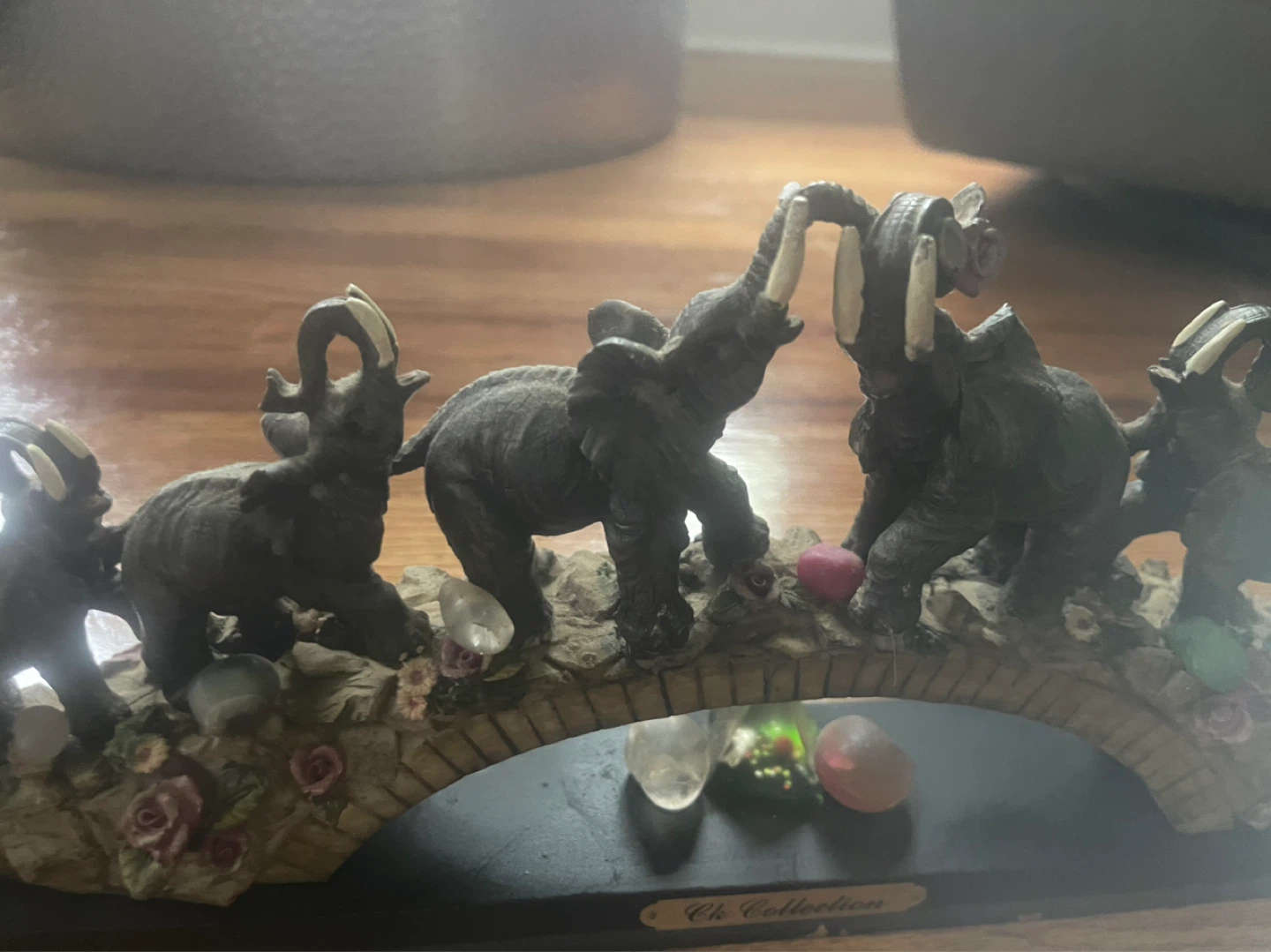 Elephant Bridge Figurine 16-1/2”x7” peak high - photo 2