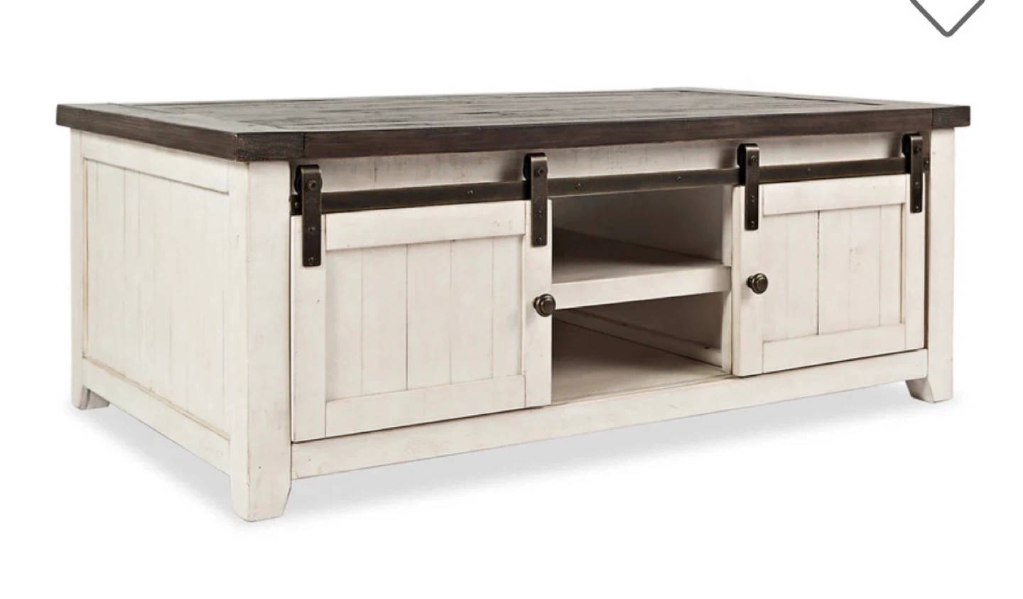 🌱 Farmhouse Barn Door Coffee Table