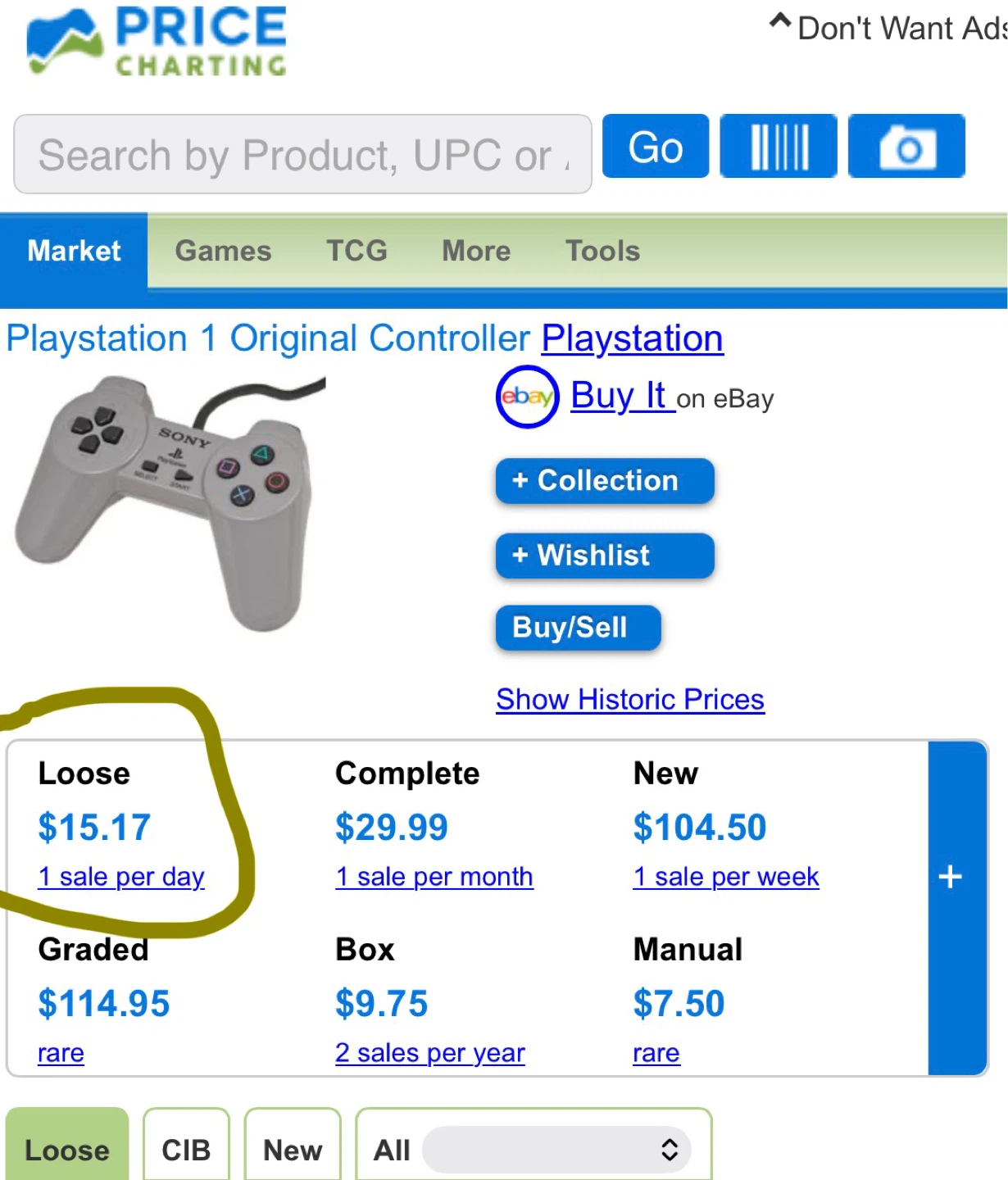 Sony Playstation 1 DualShock Controller Pair