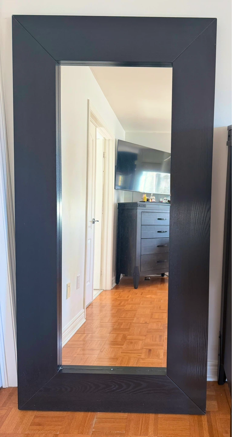 Black Framed Full Length Mirror - photo 2