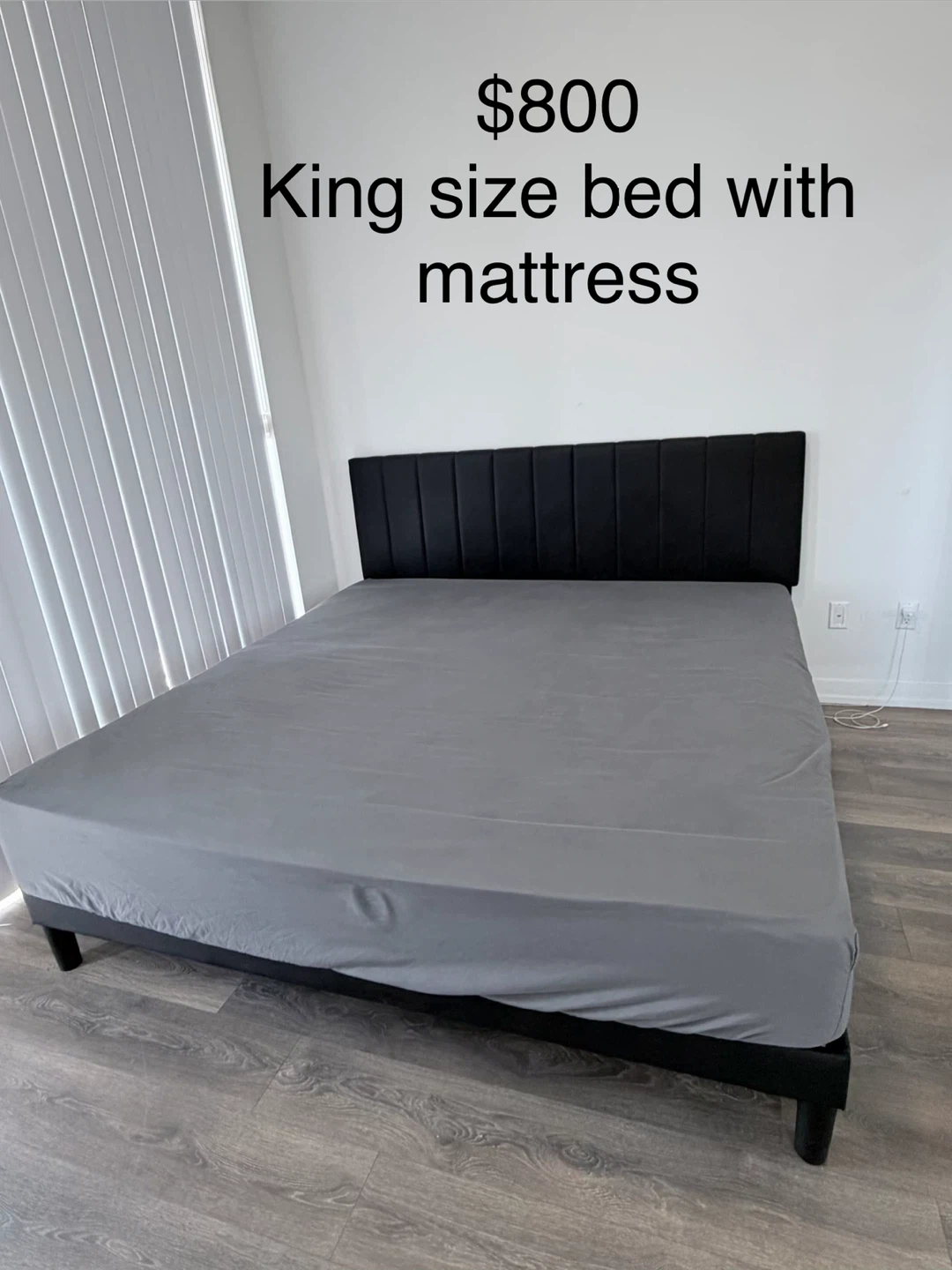 King size bed without mattress