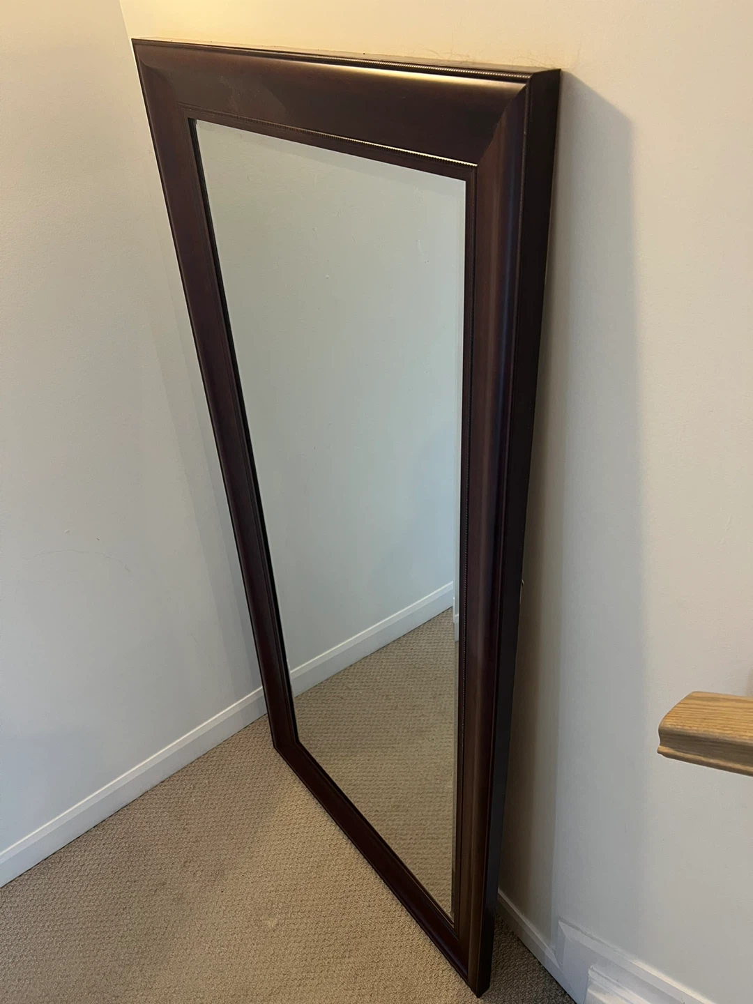 Dark Wood Framed Mirror - photo 2