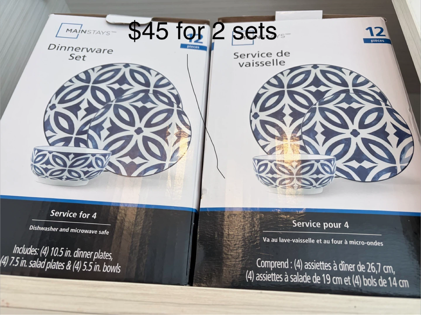 Mainstays Dinnerware Set - Service for 4 (2 Sets)