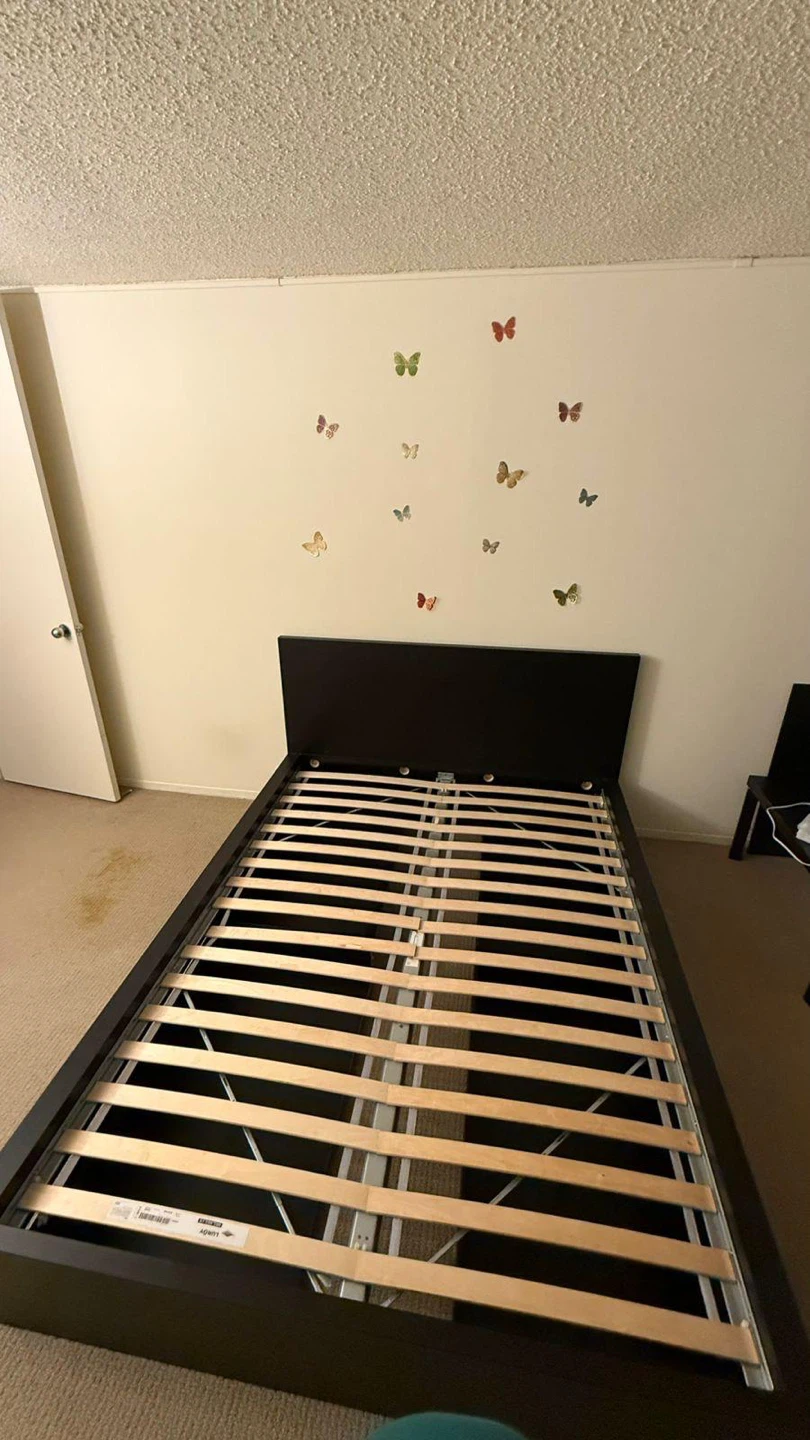 Black IKEA Queen Storage Bed Frame with Drawers - photo 3