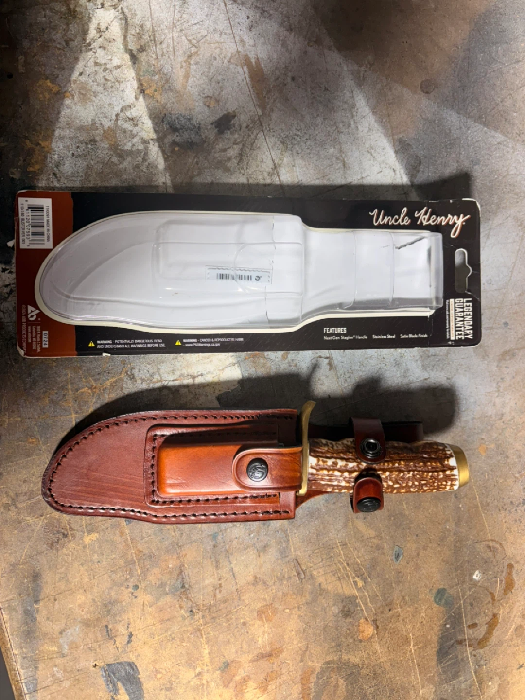 Uncle Henry Fixed Blade Knife with Sheath and Box - photo 2
