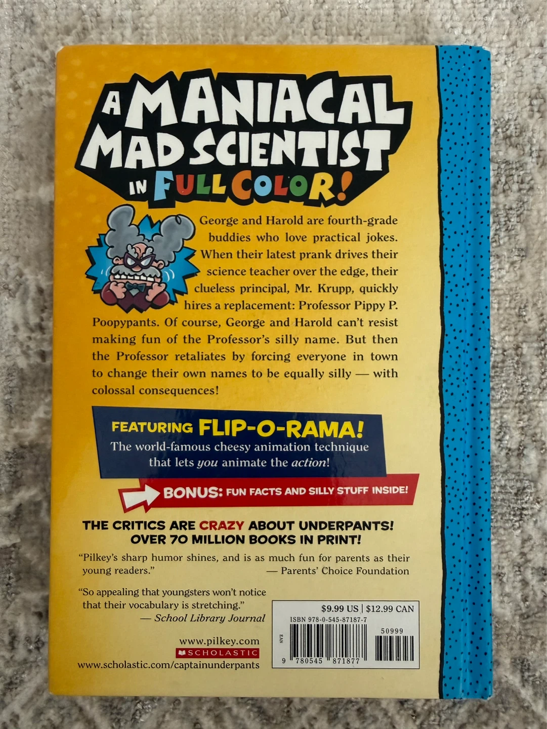Hardcover Book-Captain Underpants and the Perilous Plot - photo 2