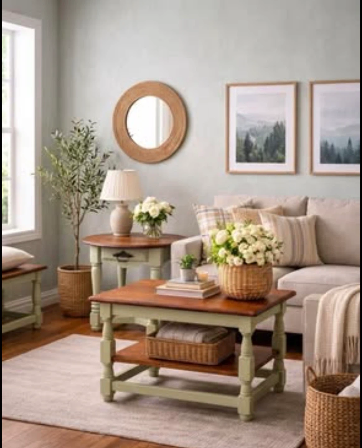 Wooden Coffee Table with Shelf - photo 2