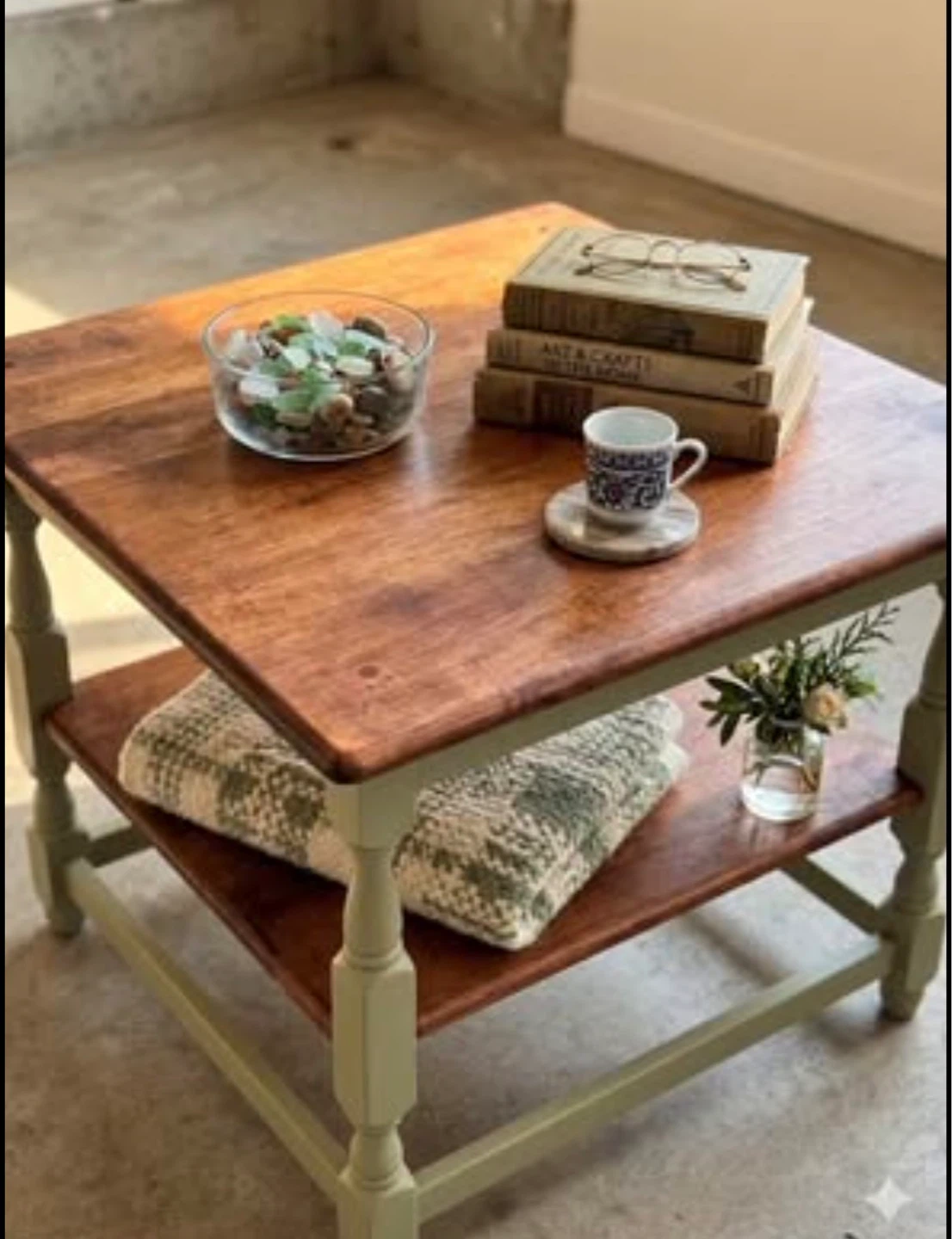 Wooden Coffee Table with Shelf