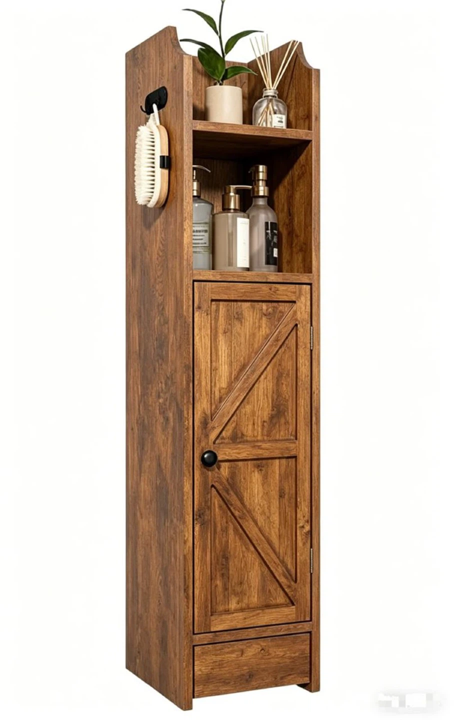 Viaozutis Floor Cabinet - Rustic Brown