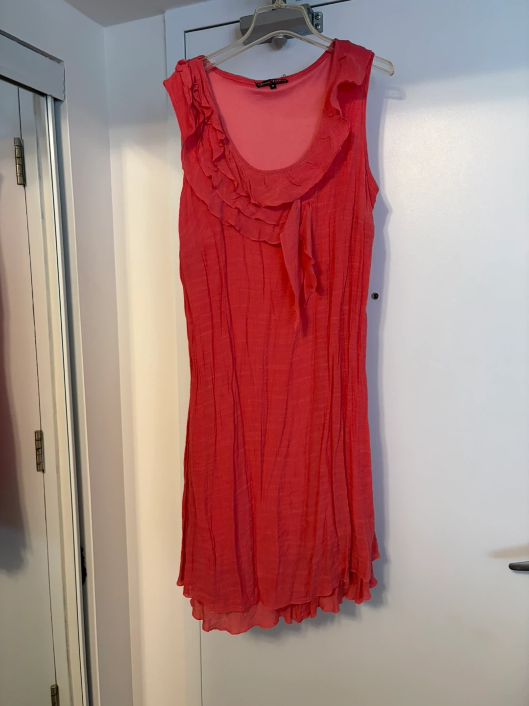 Women's Red Sleeveless Ruffle Dress - photo 2