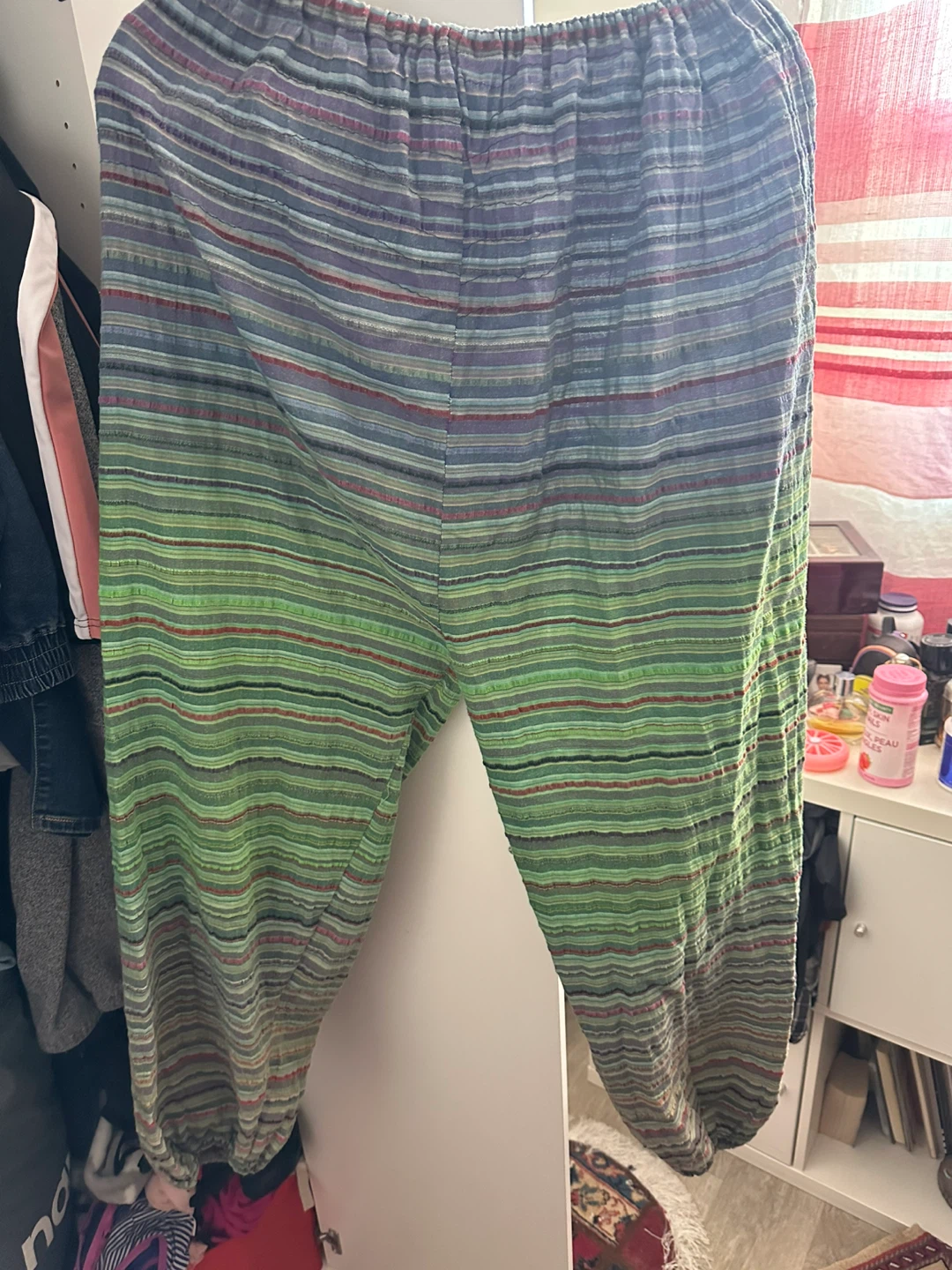 Striped Cotton Harem Pants - photo 2