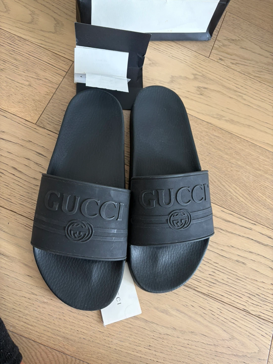 Gucci Black Slides-size 11 - photo 2