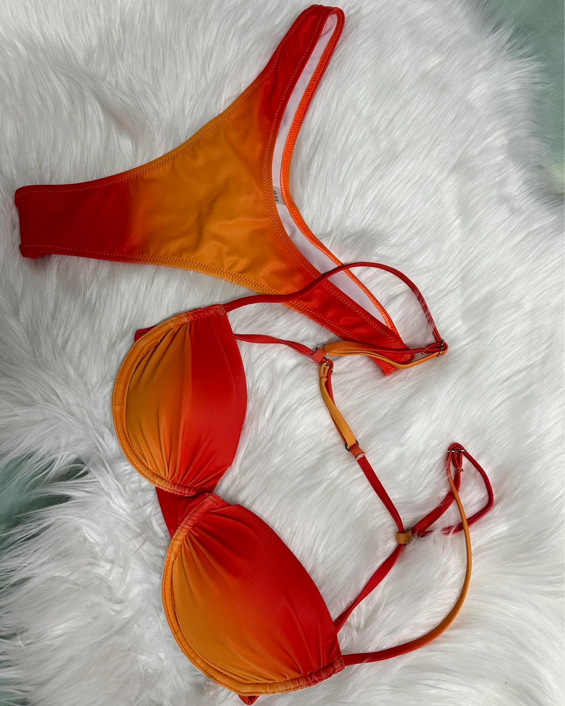 Ombre Bikini Set - Red/Orange