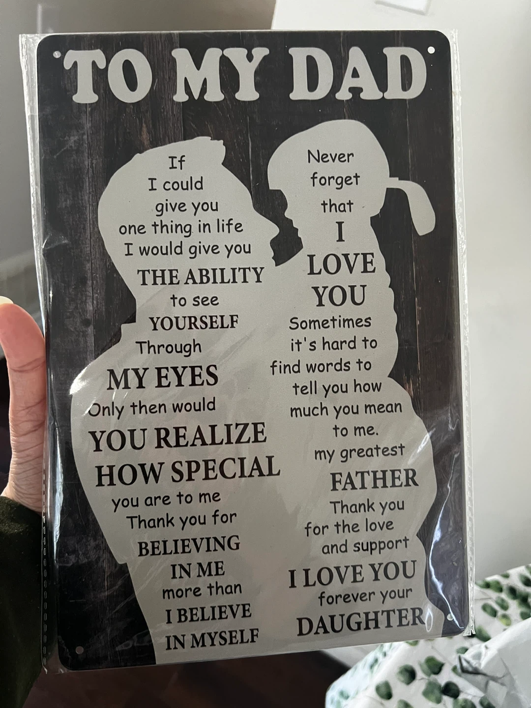 To My Dad Tin Sign