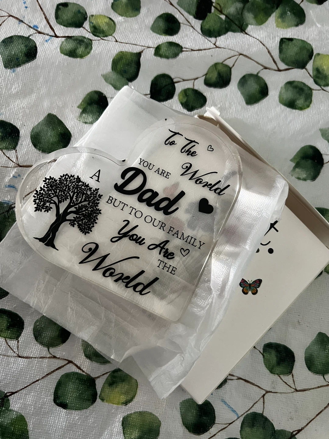 Dad "You Are The World" Heart Ornament - photo 4