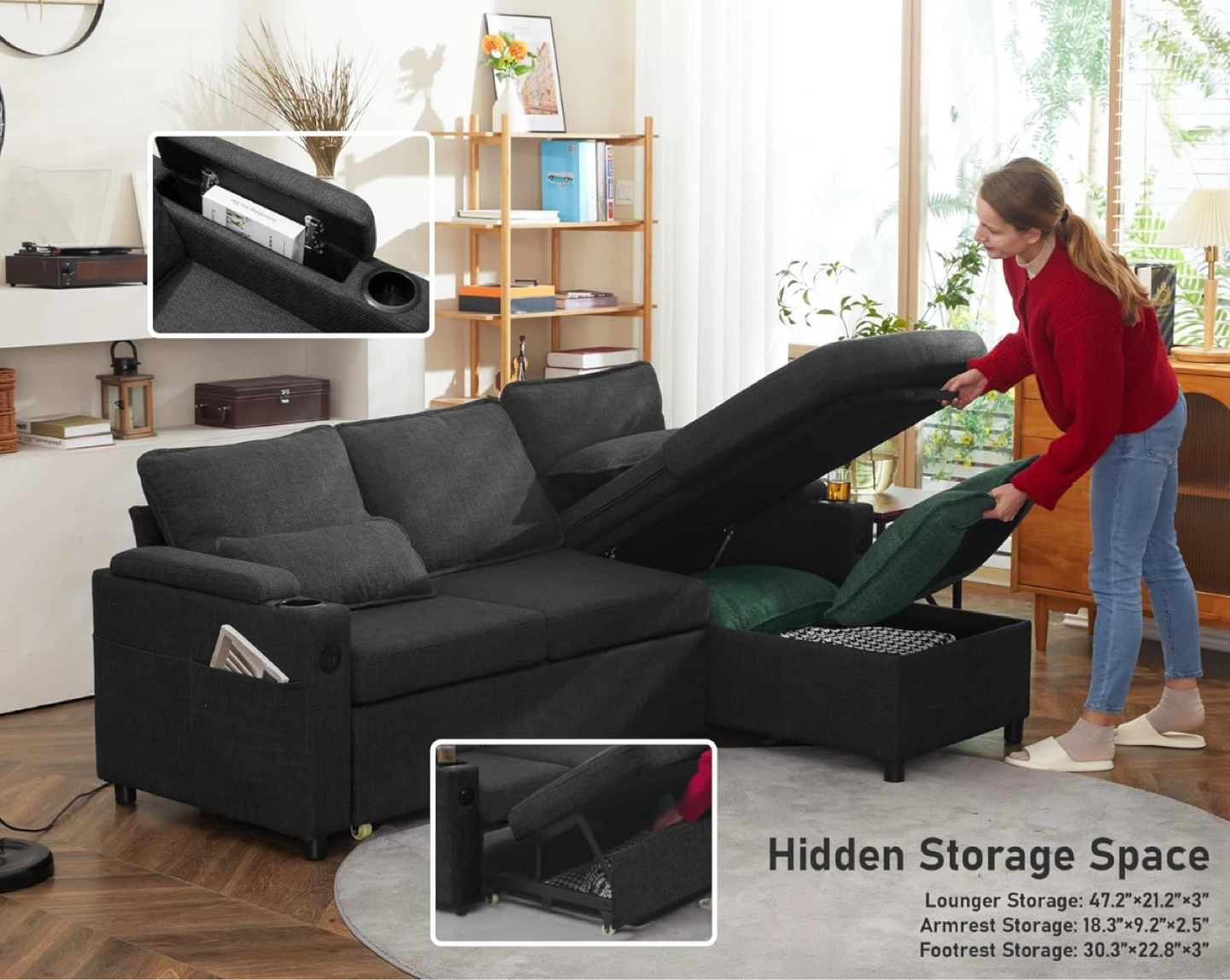 DURASPACE Sofa Bed Sleeper Pull Out 2 in 1 - photo 3