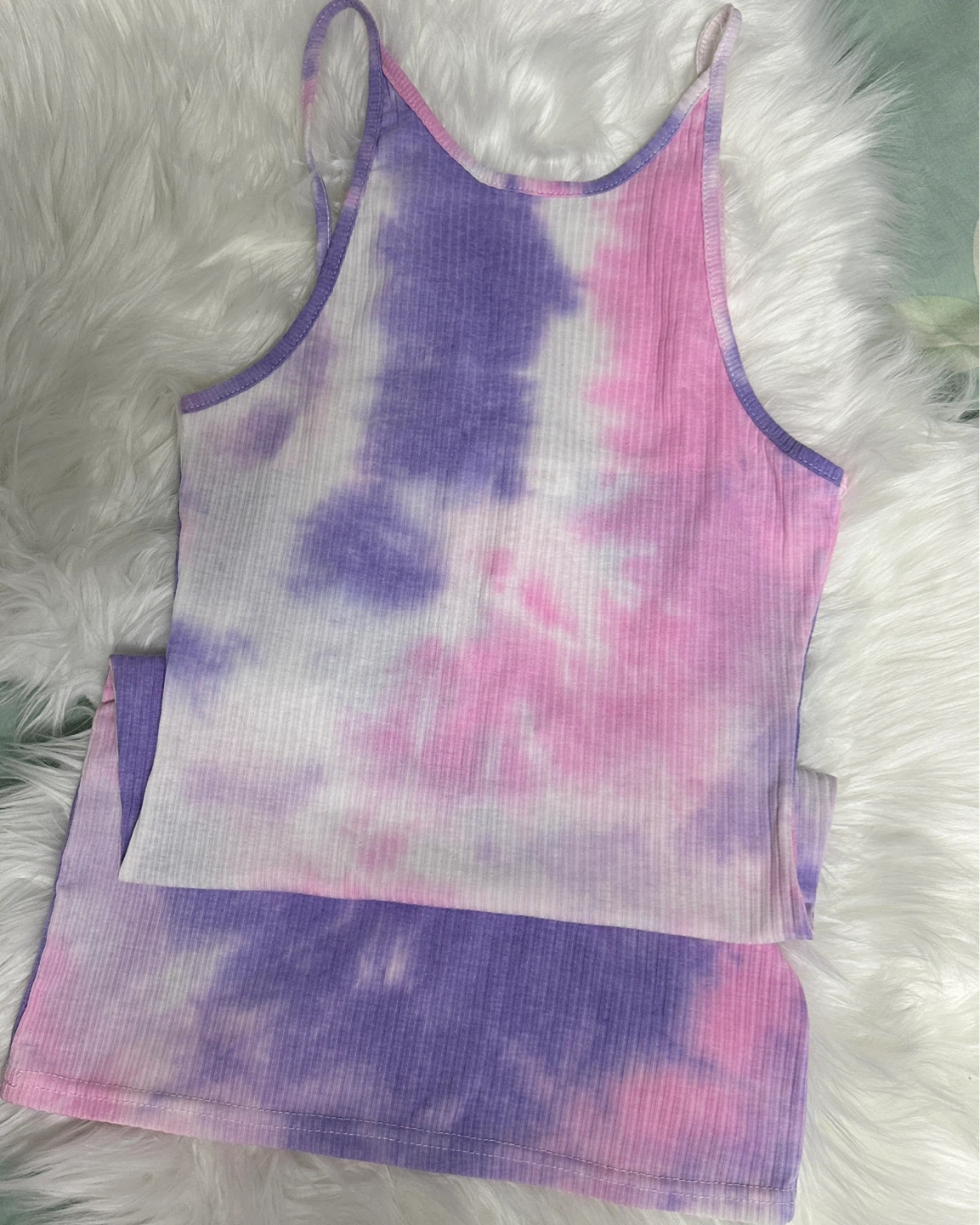Tie-dye bodycon mini dress