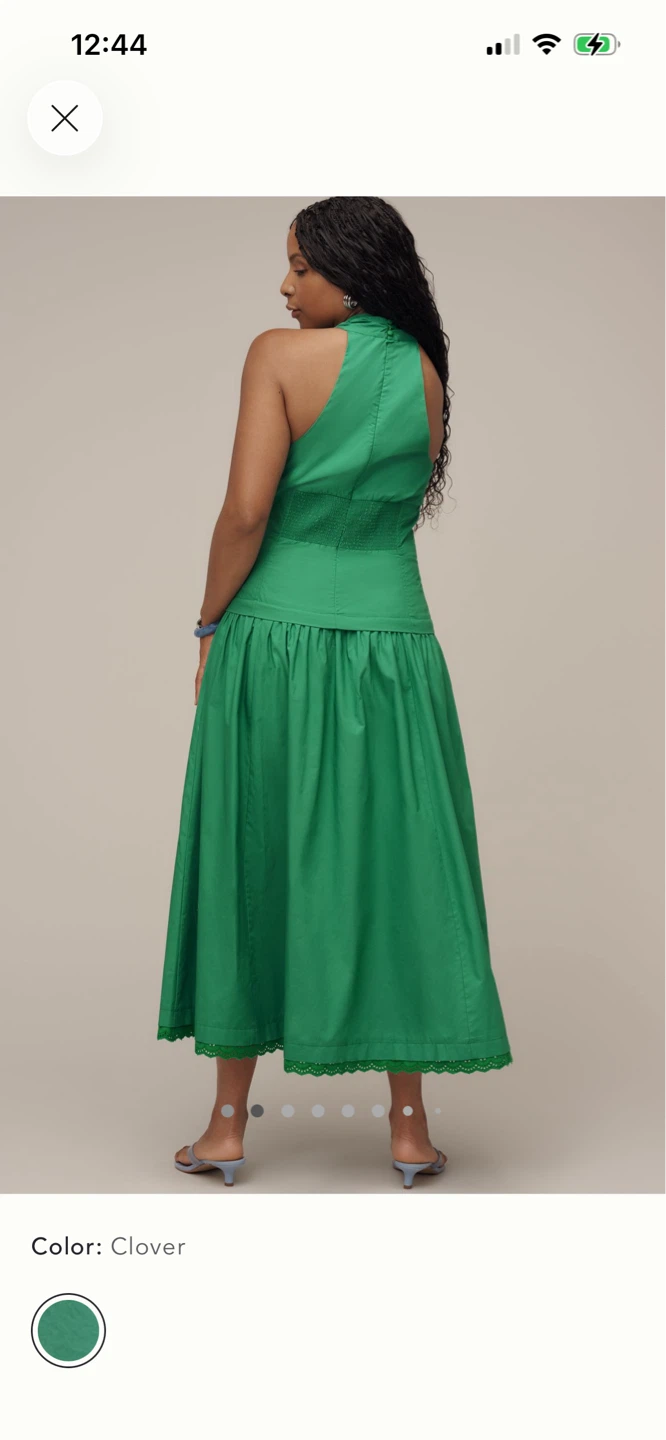 BNWT Anthropologie Maeve Cotton Halter Drop Waist Dress S - photo 3
