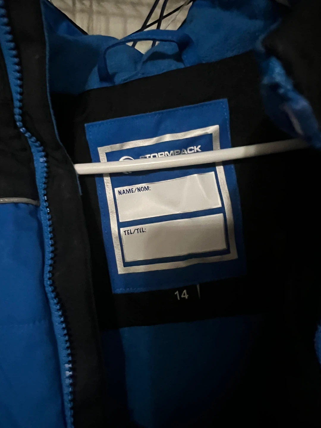 Stormpack Youth Winter Jacket Size 14 Blue/Black - photo 3