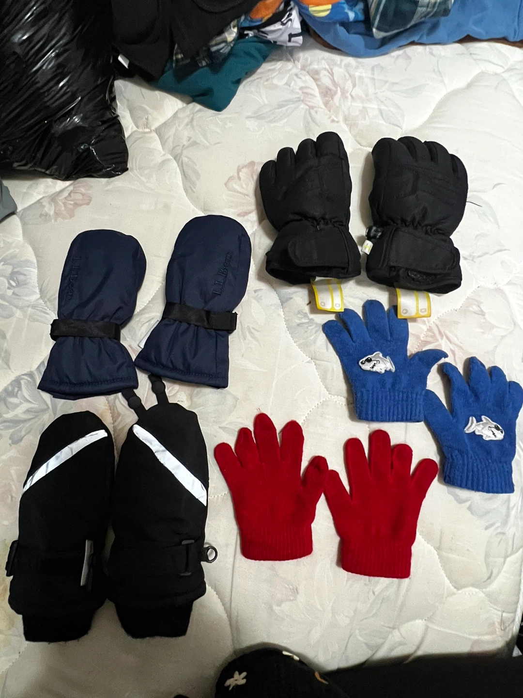 Lot of Kids' Winter Gloves and Mittens
