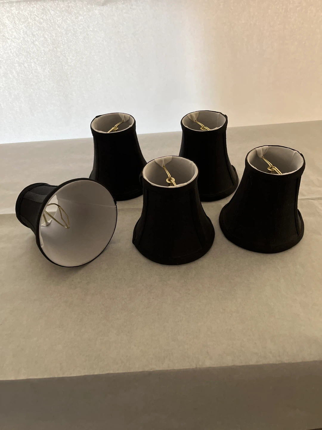 Set of 5 Black Lamp Shades