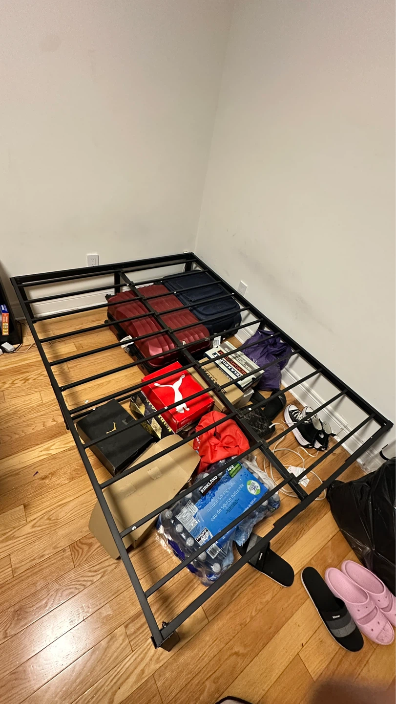DUMEE Full Bed Frame, Metal Platform Double Bed Frame - photo 2