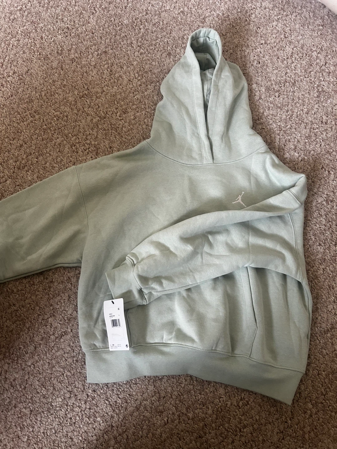 NWT Jordan Girls Seafoam Hoodie - Size L