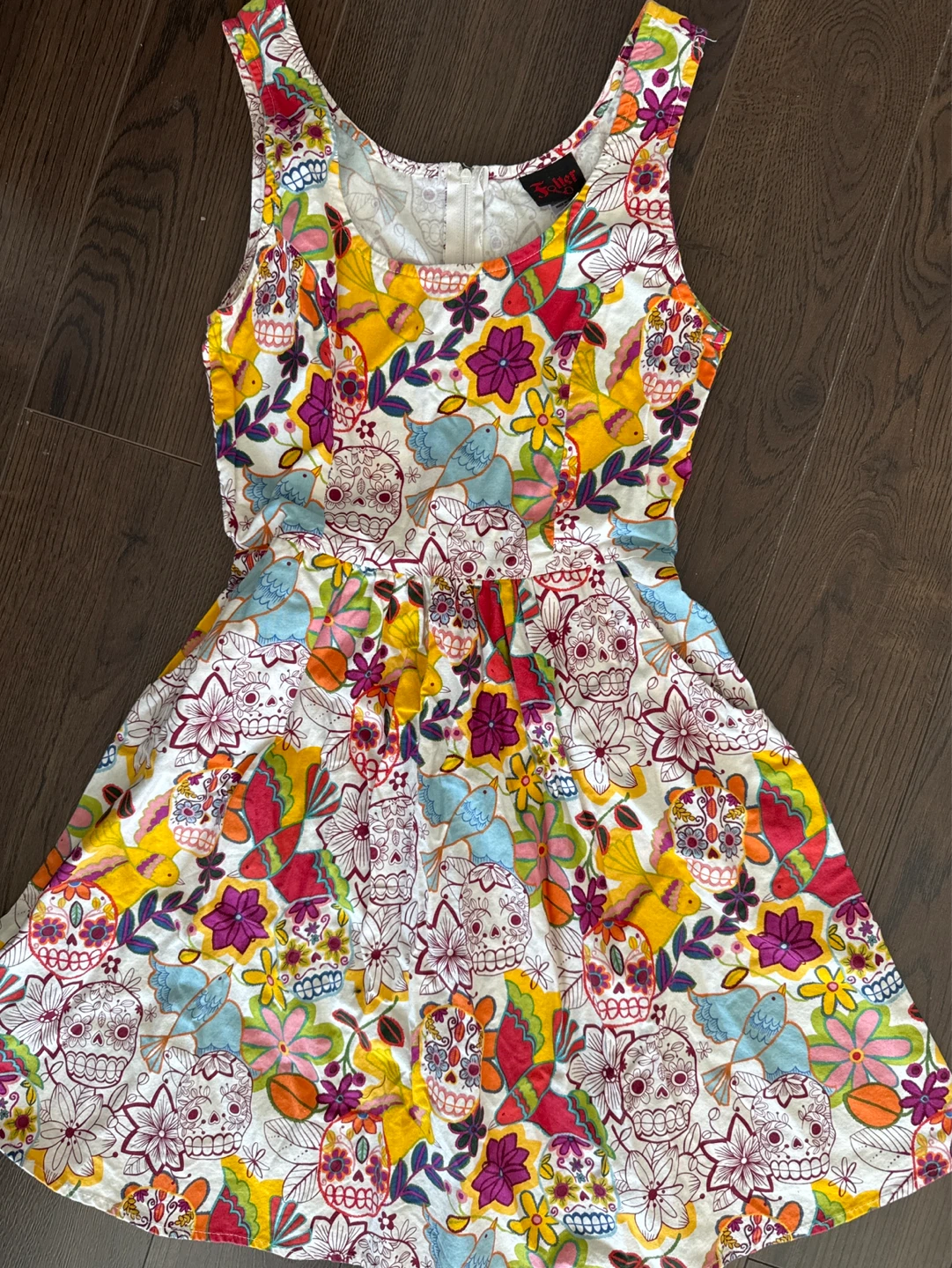 Hell Bunny Day of the Dead Skulls & Flowers Dress