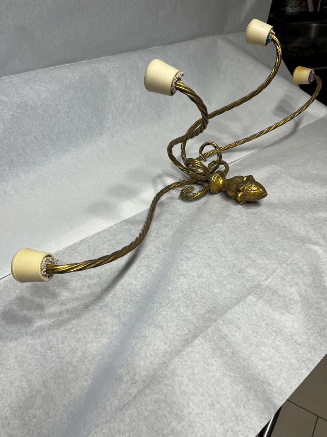 Vintage Brass Hat holder Fixture - photo 2