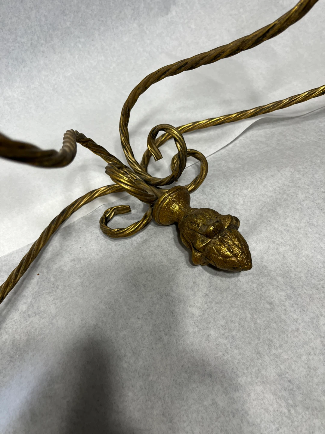 Vintage Brass Hat holder Fixture - photo 3