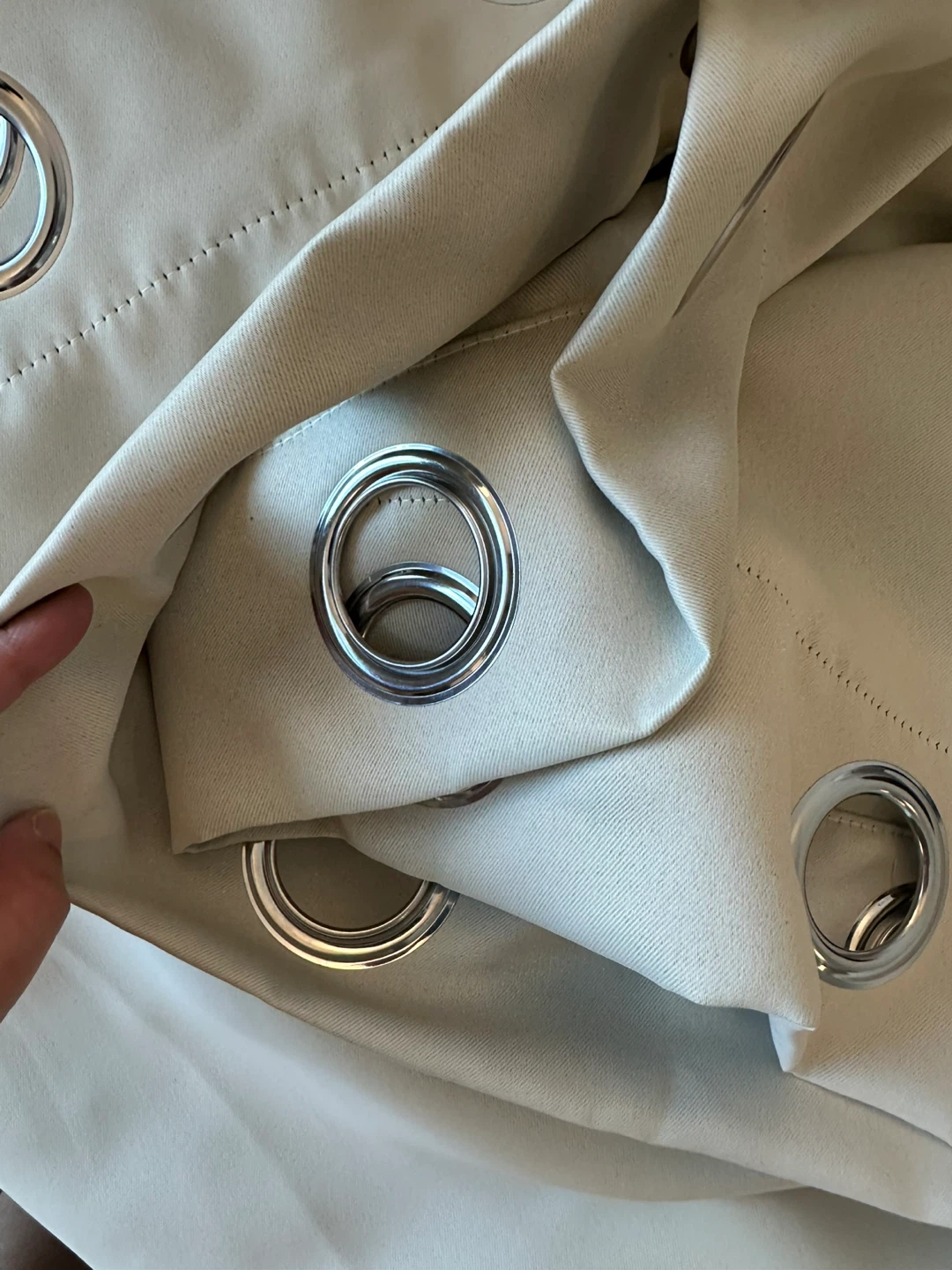 Pair of light beige black out curtains [MOVING SALE] - photo 3