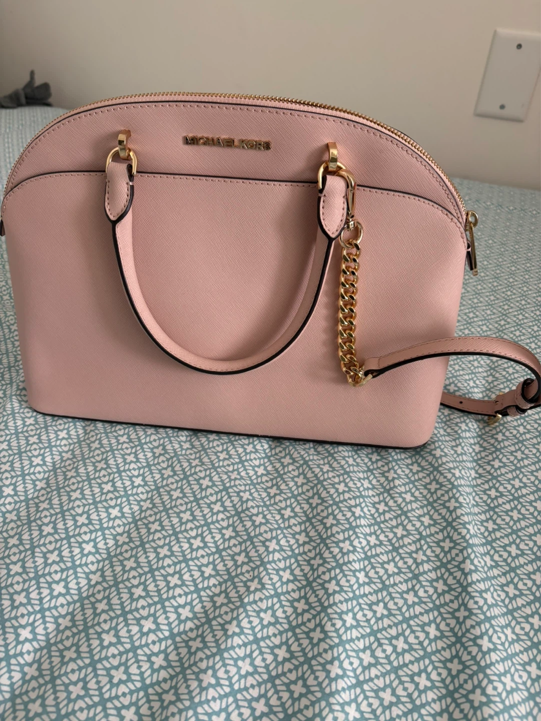 Michael Kors Pink Leather Dome Satchel Handbag - photo 3