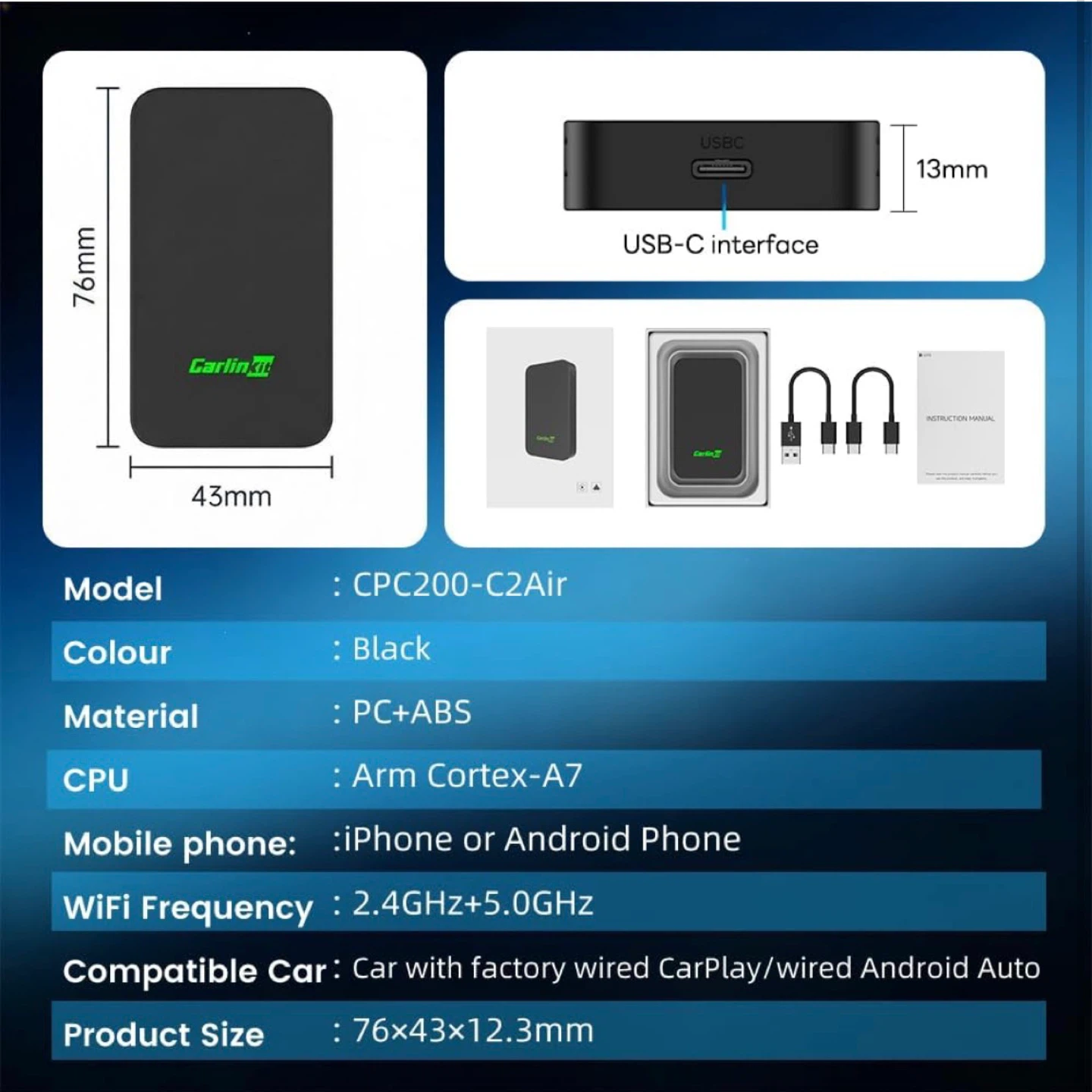 Carlinkit 2air Wireless CarPlay/Android Auto USB Adapter - photo 5