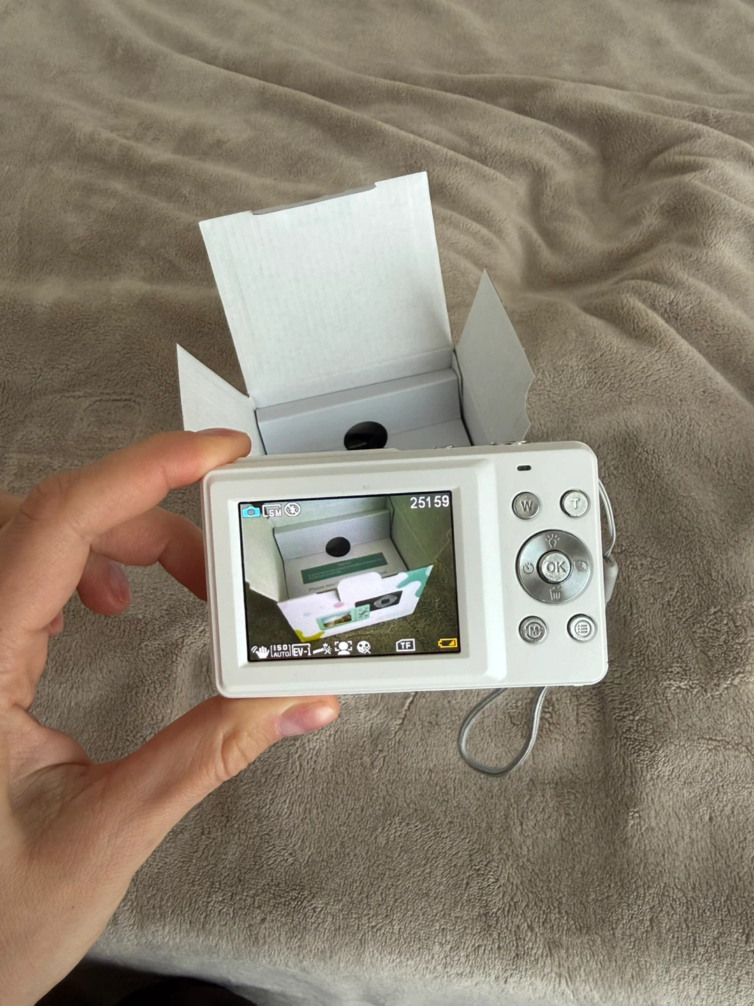 White 1080p Digital Camera