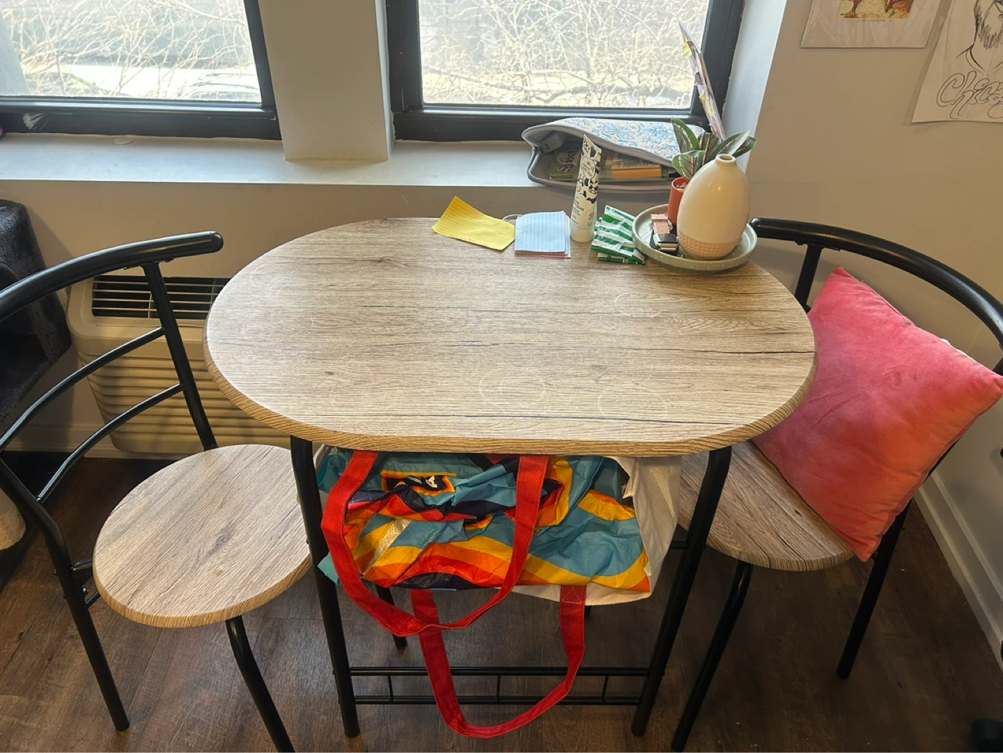 Oval Wood Dining Table Set with 2 Chairs - photo 2