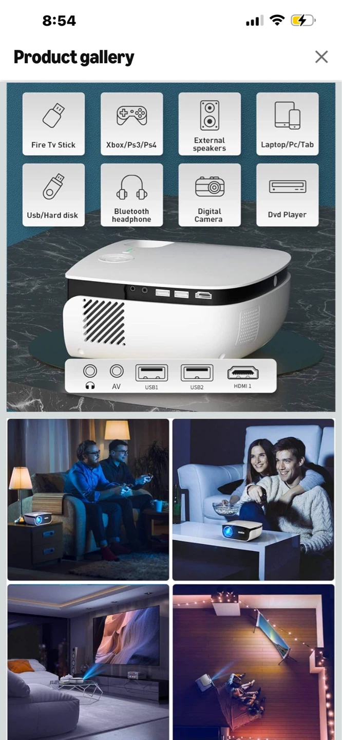 WIMIUS Mini Projector with Portable Carrying Case - photo 3