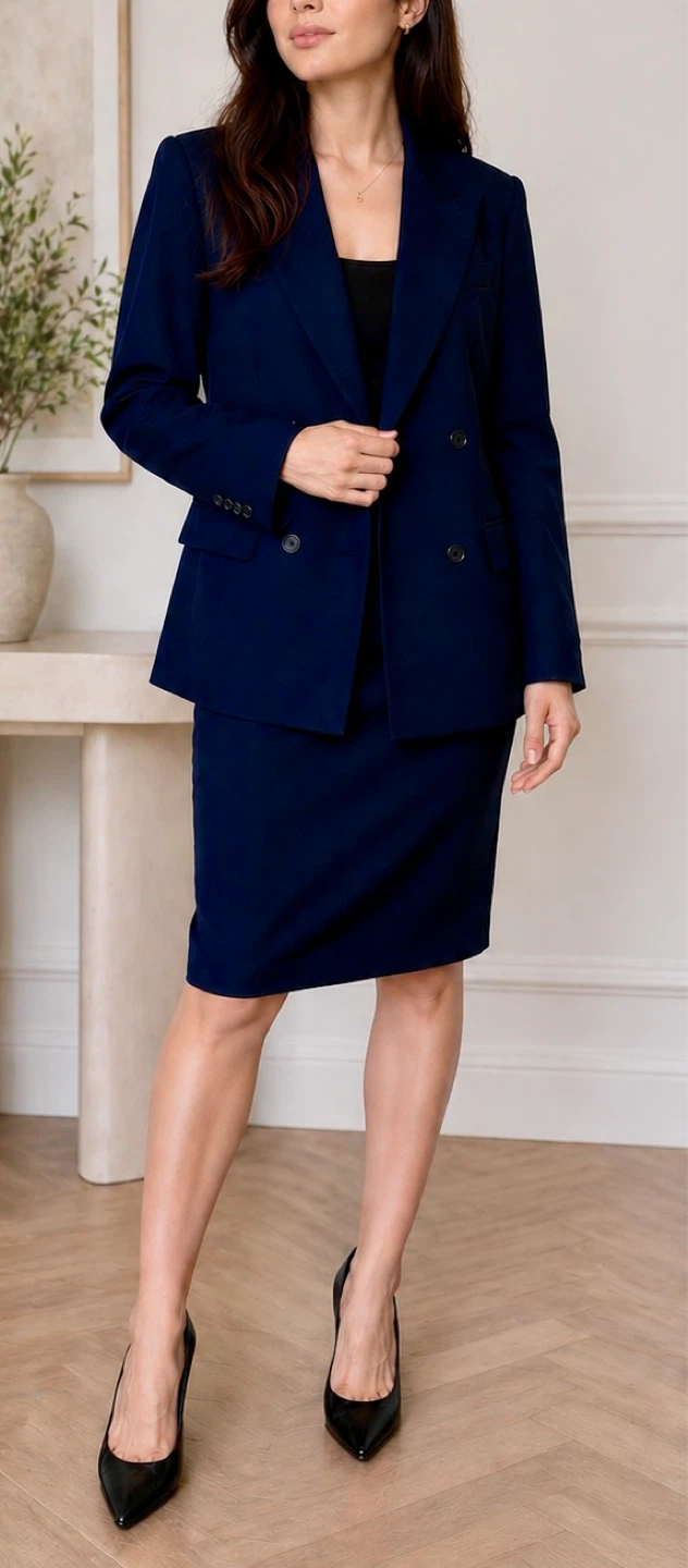 Paquana Black Double-Breasted Blazer