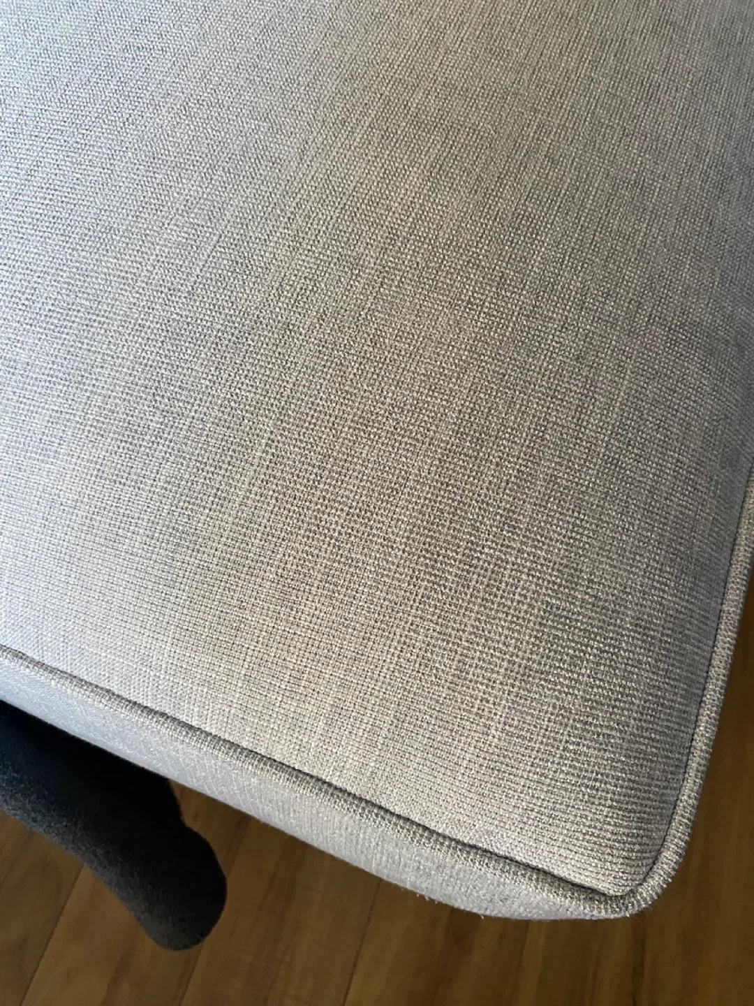Large light Grey Fabric Ottoman / Footrest