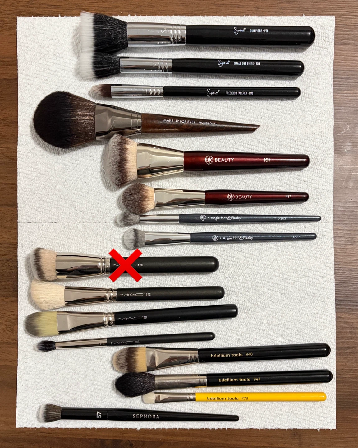 Sigma Makeup Forever BK MAC bdellium Sephora makeup brushes