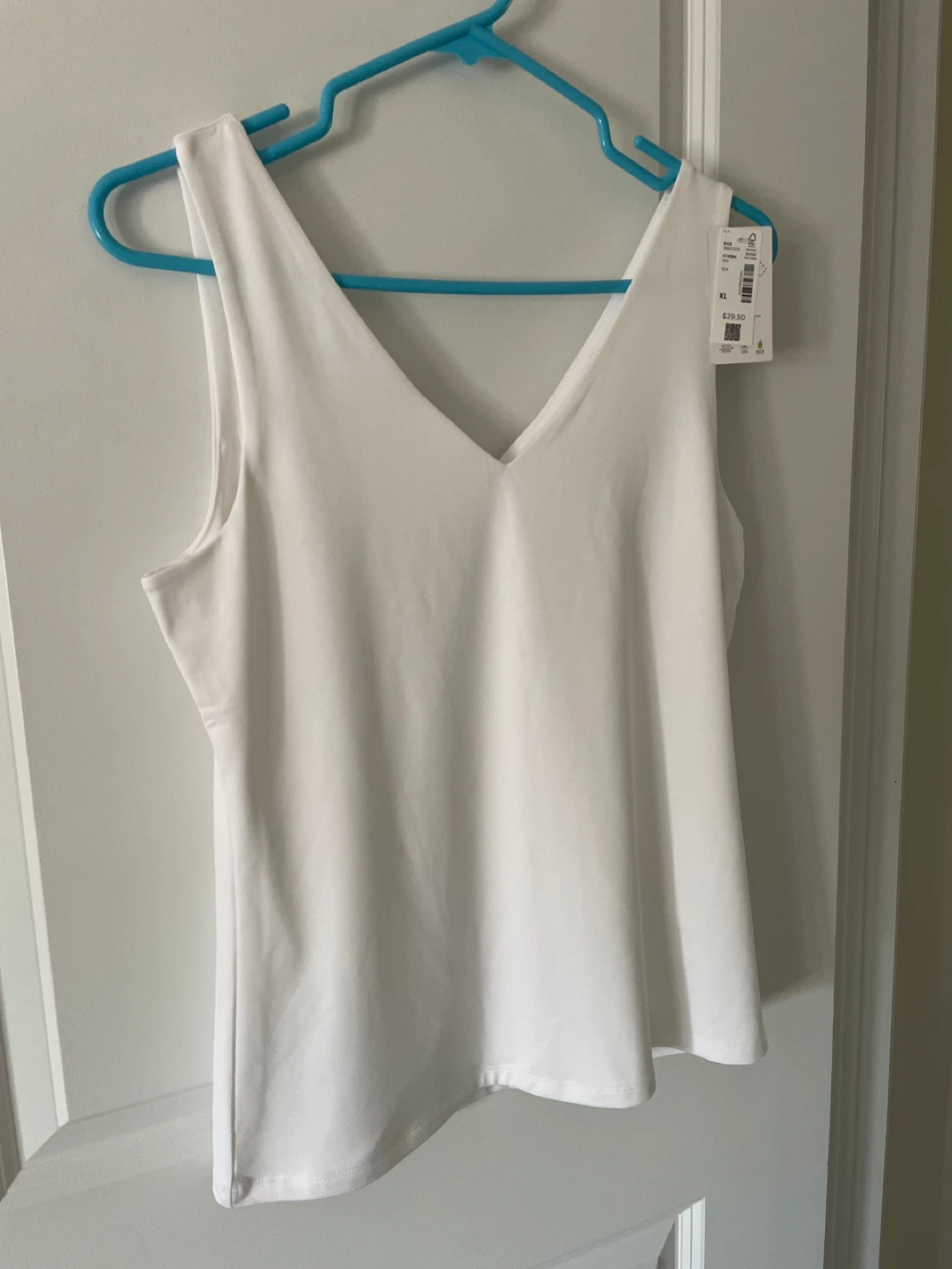 Brand new White V-Neck Tank Top - XL