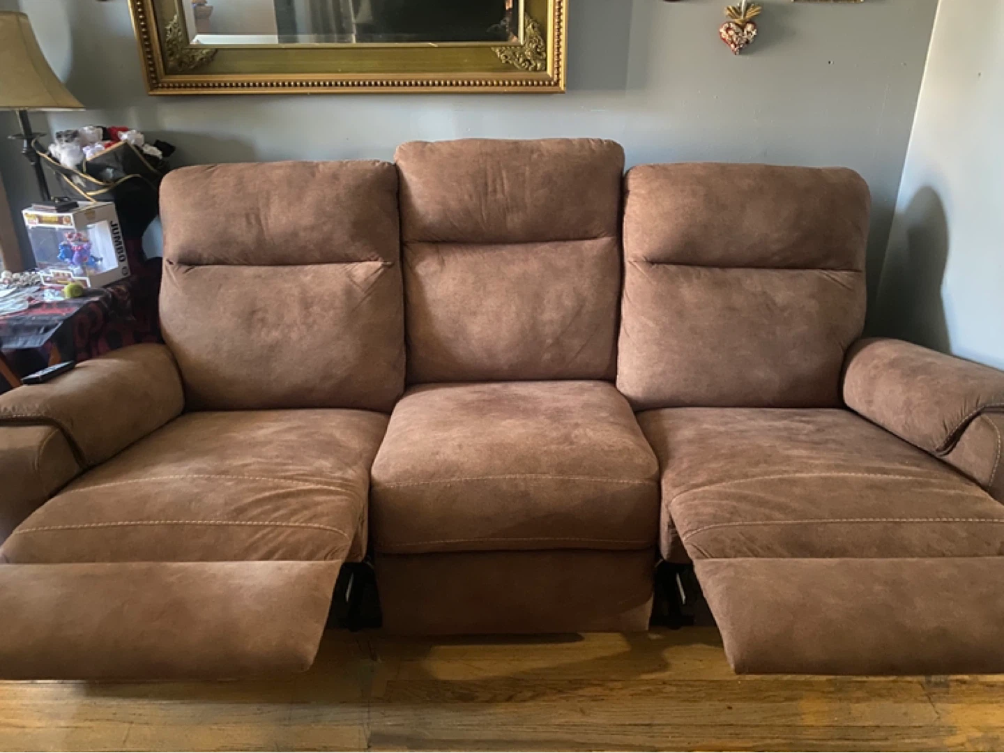 Brown Reclining Sofa