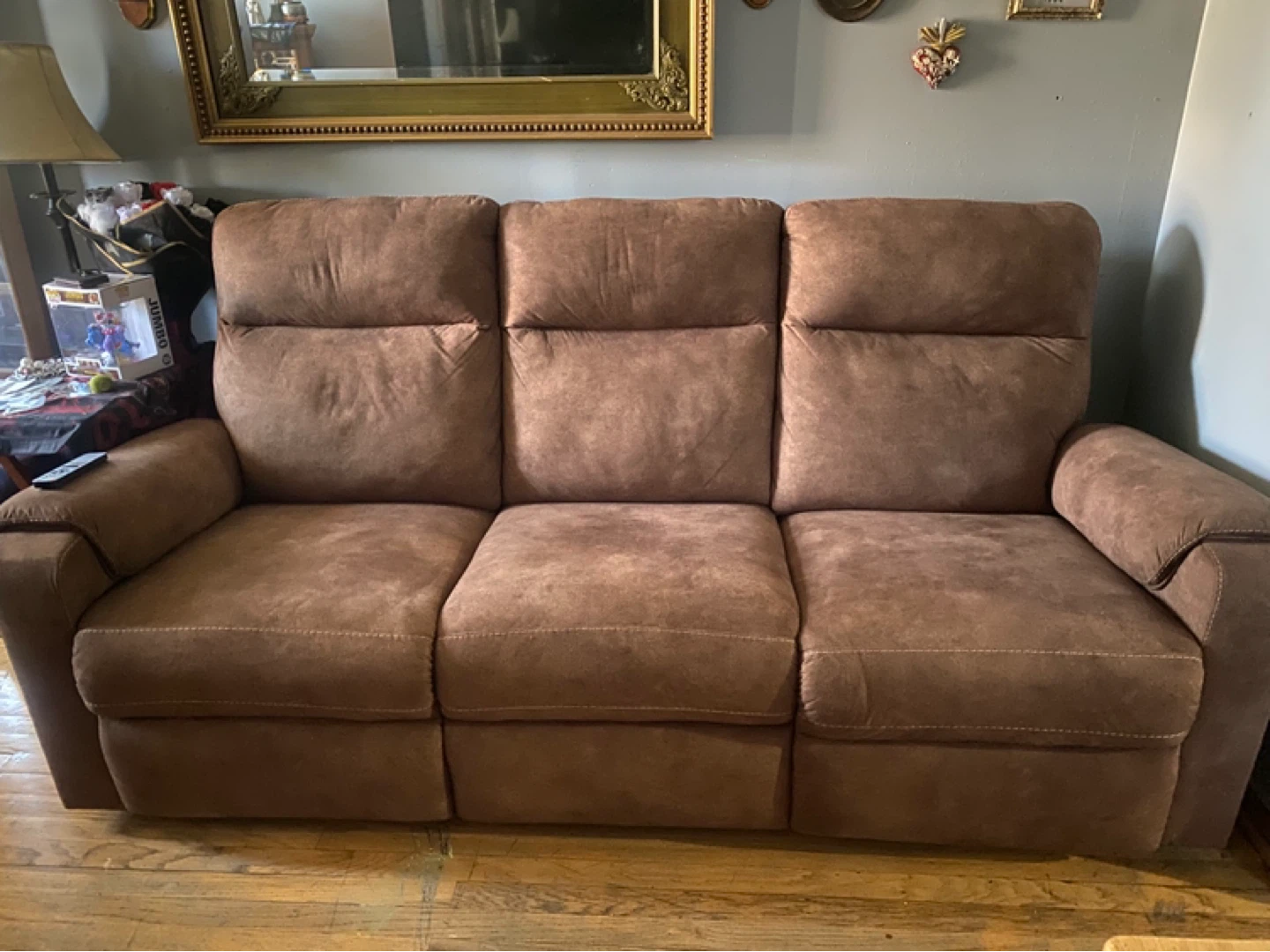 Brown Reclining Sofa - photo 2
