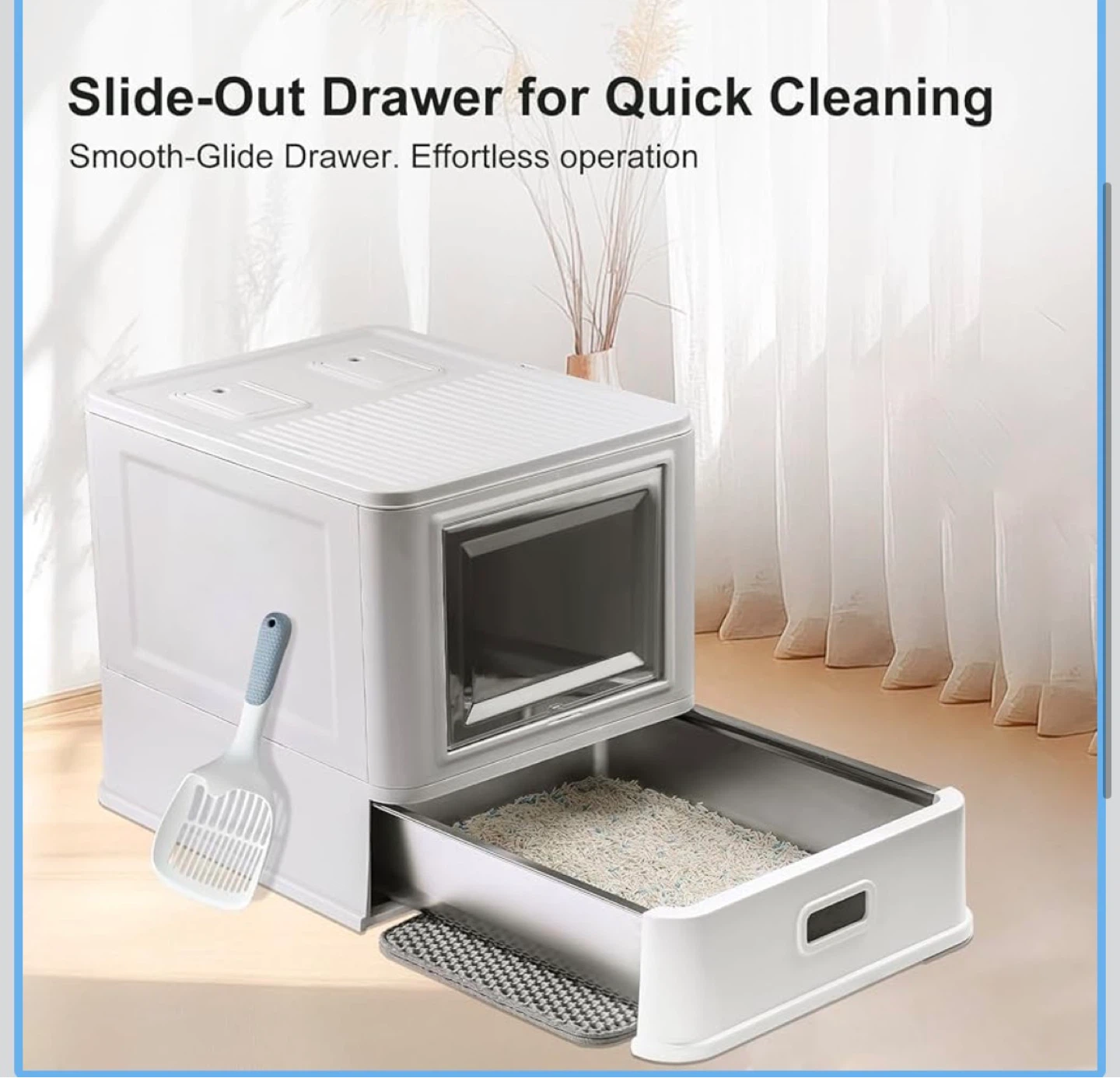 Cat Litter Box Enclosure with Drawer - photo 3